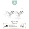 Orecchini a bottone TrustDavis autentico argento sterling 925 carino farfalla per donne ragazze bambini regalo di compleanno gioielli DS3919