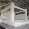 Casa de salto de grau comercial, casa inflável de pvc completa para casamento, castelo saltitante, cama de salto para crianças, jumper branco para diversão dentro e fora