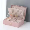 Necklaces New Jewelry Box Portable Necklace Earrings Rings Holder Jewelry Organizer Packaging PU Leather Storage Case Display Gift