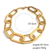 Colliers Gothic Punk Gold Color Choker Collier géométrique pour femmes Hip Hop Chunky Big Collier Collier Bijoux Cadeaux en gros