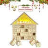 JUL TROE ADVENT CALENDAR MED LED -lampor för julklapp 25.3x29.5x6cm/9.96x11.6x2.36inch 240118