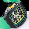Richarmills Watch Swiss Automatyczne zegarki mechaniczne RM6101 John Blake Green Runway Pełny zestaw