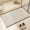 Modern Simplicity Diatom Mud Bathroom Floor Mat Toilet Home Absorbent Door Carpet Entry Square Nonslip Soft Foot Mats 240122