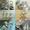 Ringar 5G/10G/20G Art Sier Clay 999 Sterling Sier Mud Handmased Diy Sier Jewelry Christmas Par Ring Pendant Birthday Present