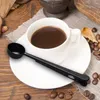Kaffeelöffel, Löffel mit Clip, zur Messung von Multifunktions-Pulverwerkzeugen, Edelstahl, langer Griff für die Küche zu Hause