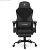 أثاث آخر GTRACKING MESH FAUX Leather Office Gaming Chair مع مسند قدم أسود Q240129