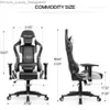 Autres meubles GTRACING Gaming Chair PU Chaise de bureau avec haut-parleurs Bluetooth à la maison Épaissir le dossier et le coussin Q240129