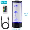 Veilleuses LED méduse lampe lumière ambiante télécommande couleur changeante décoratif Aquarium cadeau d'anniversaire pour enfants USB