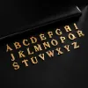 Bangle Eueavan 26 letras strass charme encantos de aço inoxidável para fazer jóias por atacado letras charme diy pulseiras colar