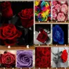 Waterproof Shower Curtain For Bathroom 3D Red Rose And Black Leaves Bathtub Curtains Polyester Fabric Curtain 180 180cm T200102244i