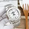 PAKEK-PHILLIPPE Luksusowe Waches Watch Zegarek z automatycznym mechanicznym ruchem 324 5726 zegarki sportowe eleganckie ciemnoszare tarcze ze stali nierdzewnej Wyświetlacz Faza Księżyca 42