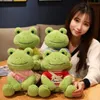 25 cm Kawaii Dressing Grenouille En Peluche Peluche Animal Fluffy Grenouille Figure Poupée Oreiller Doux Pour Enfants Garçons Filles Cadeaux D'anniversaire 240119