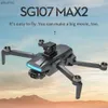 드론 새로운 SG107 MAX2 RC 드론 4K HD 공중 카메라 2 축 킴벌 WiFi 5G FPV 360 장애물 회피 브러시리스 모터 쿼드 콥터 장난감 YQ240129