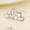 Hårtillbehör NCMAMA Söt prinsessan Crystal Comb för Baby Girl Rhinestone Crown Bands Wedding Prom Party Clips Hairpin