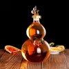Gourd Decanter Glass Wine Bottle Transparent Craft Creative Decoration Liquor High Capacity Home Bar Tools Gift 240119