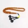 Bracelets Ambers Color Resin tasbih Muslim Rosary Bead With Yellow tassels Adha gift for Eid Father present isalmic Bracelets accessories