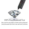 Yuzbt 9k 10k vitt guld Brilliant Cut 03 S Diamond Tester Past D Color Engagement Ring Korean Style Jewelry 240122