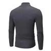 T-shirt da uomo Autunno Inverno T-shirt a collo alto da uomo Slim Fit Moda Alta elasticità in cotone a maniche lunghe Abbigliamento casual traspirante Pullover