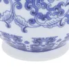 Vases Vase en porcelaine bleue et blanche en céramique, ornement décoratif floral, support d'arrangement, petite fleur pour la maison
