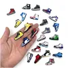 Sko delar tillbehör mini sneaker charm dekoration sport basket för clog charms droppleveransskor dhbqw
