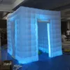 جملة Oxford قطعة قماش بيضاء حجم 2.5/3M 2 شرائط LED قابلة للنفخ صورة كشك الصور لحفل حفل زفاف مع 2Doors