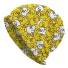 Bérets Classique Jaune En Caoutchouc Ducky Motif Skullies Bonnets Casquettes Cool Hiver Chaud Hommes Femmes Tricot Chapeau Adulte Unisexe Bonnet Chapeaux