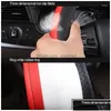 Steering Wheel Covers Steering Wheel Ers Ers 4 Colors Sport Anti-Slip Leather Car Steering-Wheel Er Anti-Catch Holder For Interior Par Dhjhs