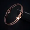 Boutique Rose Plated Couple Titanium Steel Japanese and Korean Colored Gold Jewelry Student Bracelet Gift