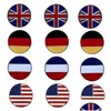 Golfträning AIDS Boll Mark 12 Pack Magnetic Sports Alloy Hat Caps Marker Belt Outdoor Clips Flag Logo Set Drop Delivery Dhjhz