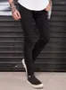 Jeans masculinos homens empilhados algodão preto moda legal streetwear y2k estreita perna denim calças namorado plus size punk magro ajuste calças