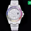 Orologio da polso da uomo AMG Montre De Luxe 40mm 3135 Movimento meccanico automatico Acciaio 904L Cassa Relojes Babysbreath Orologio da polso con diamanti 01