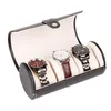 Lintimes New Black Color 3 Slot Watch Box Travel Case Wrist Roll Jewelry Storage Collector Organizer1242b