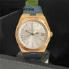 Orologi meccanici automatici Rose Iced Series 18k Moissanite Diamond Top luminoso in oro con lunetta da polso Miglior orologio per uomo Vachercon