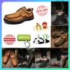 Designer casual läder vandring lyx för män äkta läder överdimensionerade loafers mode fransk stil anti slitstarka affärsskor storlek 38-48