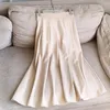 Spódnice damska spódnica 2024 jesień koreańsko -plisowane w talii wróżka dla kobiet dziewcząt dla kobiet