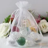 10X15cm 4''X6'' Cheap 100pcs bag Jewelry Packing Drawable Small Sheer casamento Organza Bags White Wedding Gi252U