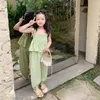 Ensembles de vêtements Summer Girls Sweet Cute Floral Camisole Plus Pantalon anti-moustique Mode Bébé Enfants Outfit Enfants Filles Vêtements