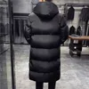Зимняя корейская версия, модная толстая хлопковая куртка с капюшоном, мужская куртка средней длины, мужская хлопковая куртка, повседневная модная куртка