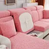Capas de cadeira de pelúcia sofá capa almofada slipcover assento estiramento para l forma chaselong manter quente lavável
