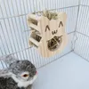 Bowls Wooden Hay Manger Wall-Mounted Feeder Hamster Guinea Pigs Feeding Rack Chinchilla For Grass