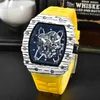 Full Diamond Men's Quartz Watch Casual Fashion Wine Barrel New style Hollow out