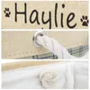 Dog Apparel Storage Toy Basket Personalized Pet Customized Name Box Organizer For Leashes Collars Clothes Supplies