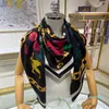 2024 designer stampato fronte-retro donne sciarpa catena fiori Sciarpe Designer Sciarpa modello classico 100% cashmere modello scuro