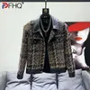 PFHQ Patchwork Leather Jackets för män Långärmning Turn-Down Colle Contrast Color Coat Men Summer Fashion 21F3421 240126