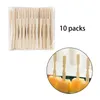 Forks 100 Pieces Fruit Fork Bamboo Salad Dessert Cake Cheese Tableware Accessories