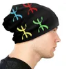 다채로운 Amazigh Berber Tifinagh Slouchy Beanie 모자 남성 여성 Kabyle Imazighen Hippie Skullies Beanies Cap Outdoor Ski