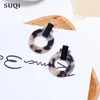 Boucles d'oreilles SUQI mode haute qualité acide acétique bohème léopard anneau oreille ongles bijoux pour femmes étoiles 2024