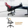 Cadeira de escritório giratória com malha traseira ajustável para outros móveis com apoios de braços preto Q240129