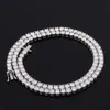 Wholesale 9K/10K Sier Tennis Chain 4Mm 16Inch- 24Inch Moissanite Prong Setting Hiphop Style For Man & Women