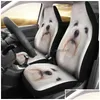 Car Seat Covers Car Seat Ers Ers Coton De Tear Dog Print Set 2 Pc Accessories Er Drop Delivery Mobiles Motorcycles Interior Automobile Dh3Pt